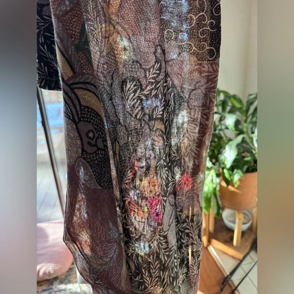 Handmade Vintage Fabric Pillowcase Floral Patterned sheer Skirt